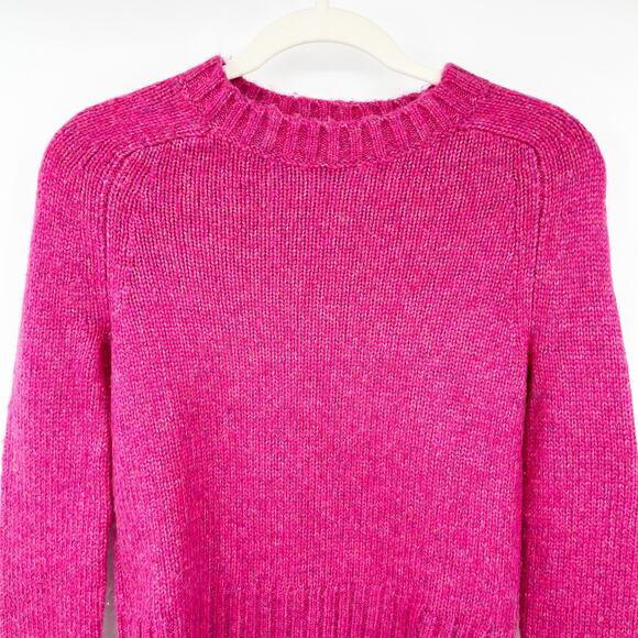 J. Crew Womens Barbiecore Alpaca Merino Wool Blend Pullover Sweater XS Pink - Picture 3 of 9